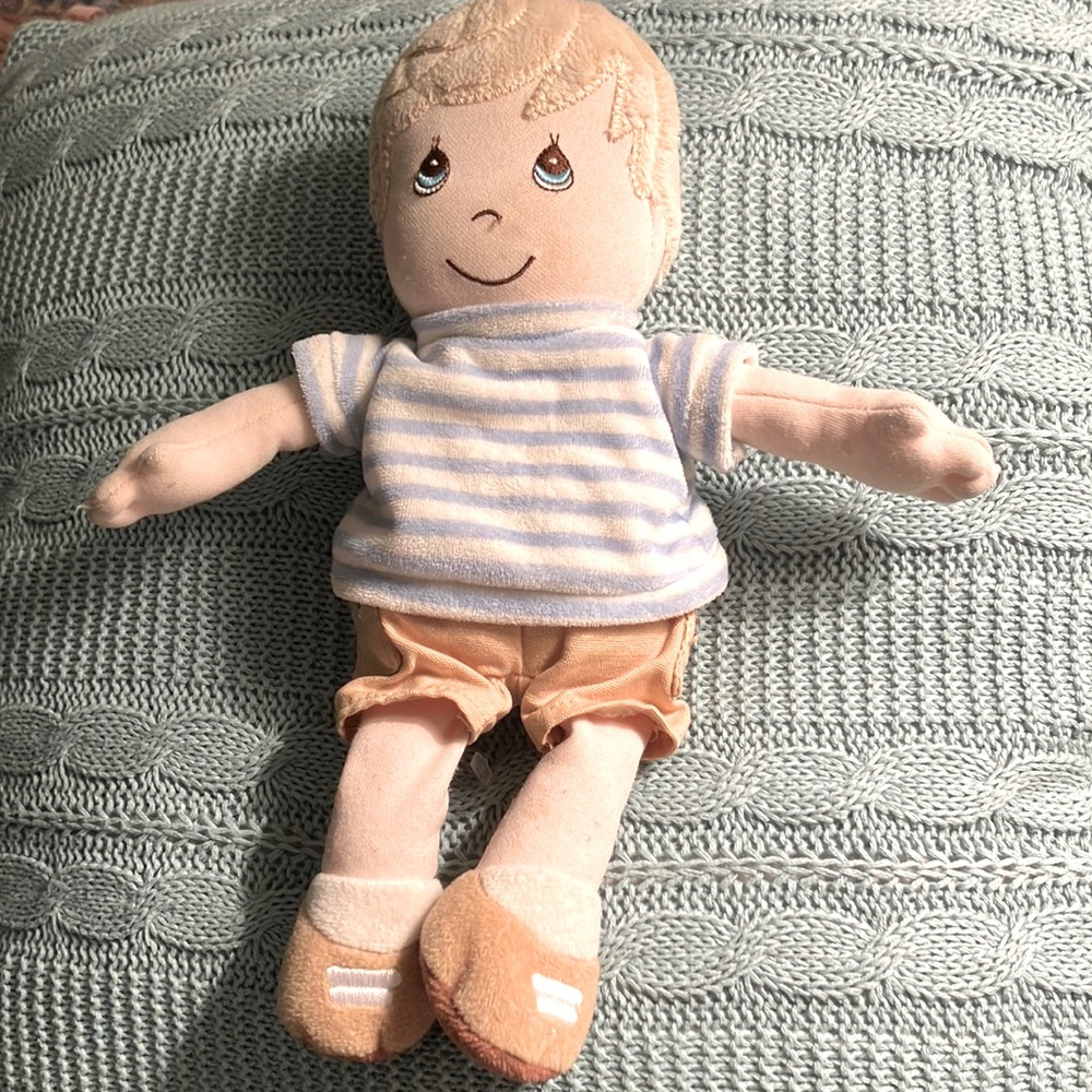 Precious Moments Boy Baby Doll Plush with Rattle